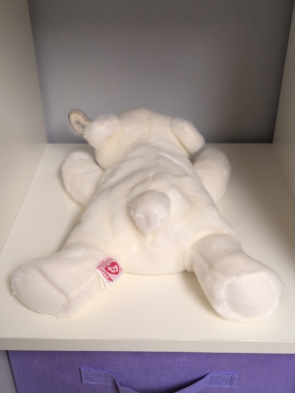 BNWMT Beanie Buddies Chilly Large Beanie Baby Polar Bear Lying 14" - Picture 4 of 6